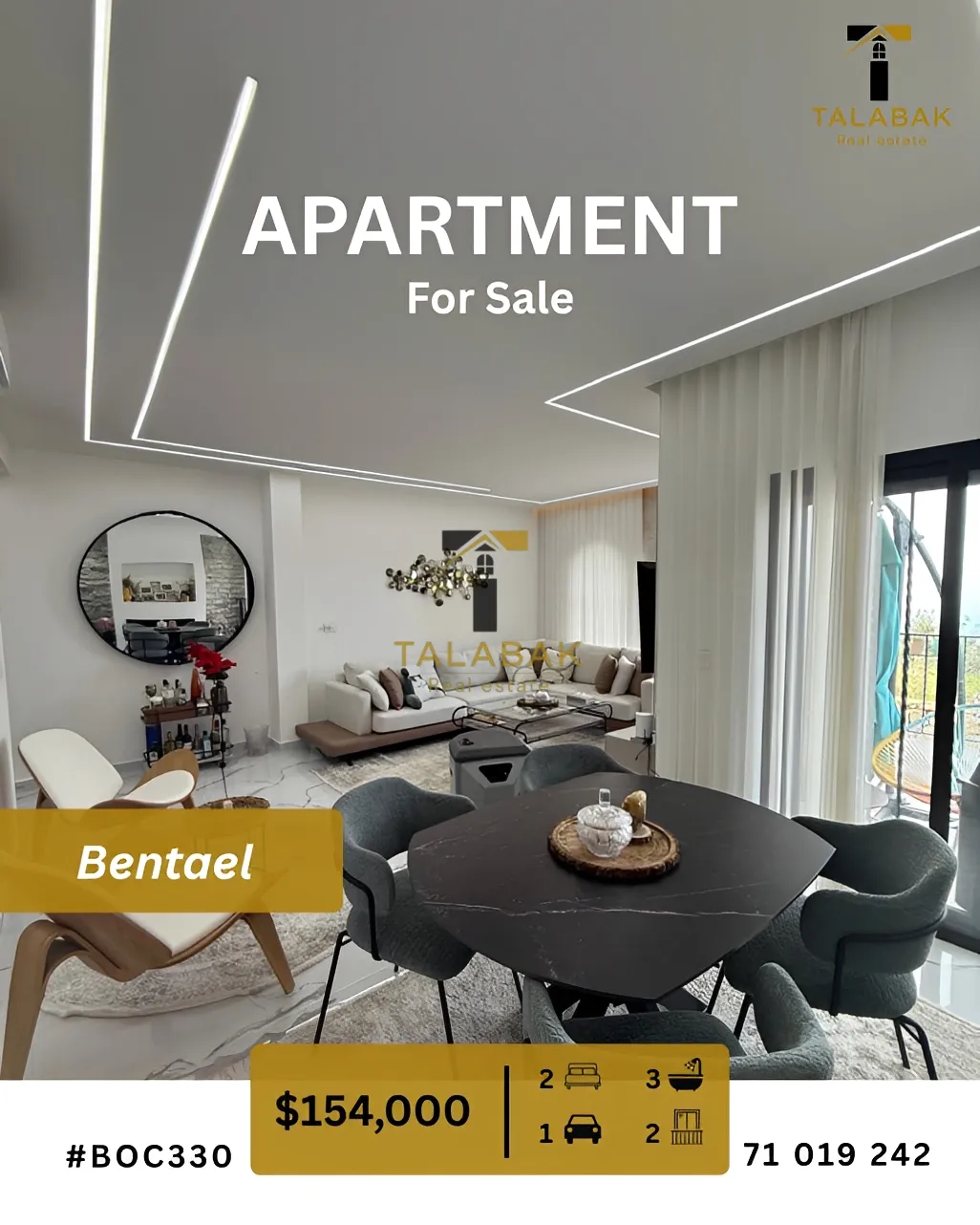 Apartment for sale in Bentael