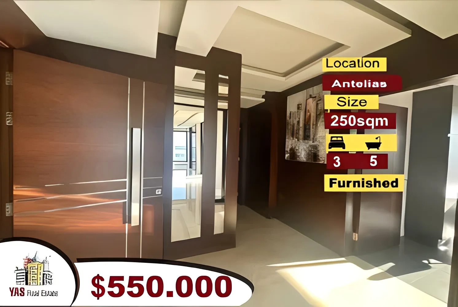 Apartment for Sale in Antelias - 3 bed, 5 bath