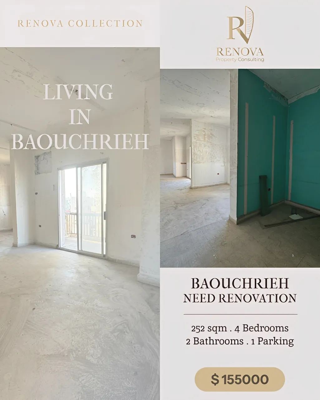Apartment for sale in Baouchriyeh, Lebanon - 4 bed, 3 bath
