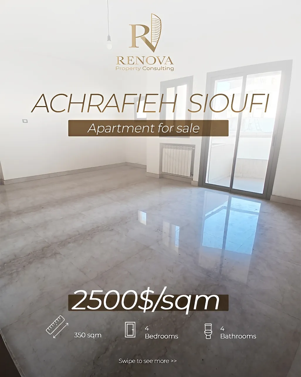 Apartment for sale in Achrafieh, Beirut, Lebanon