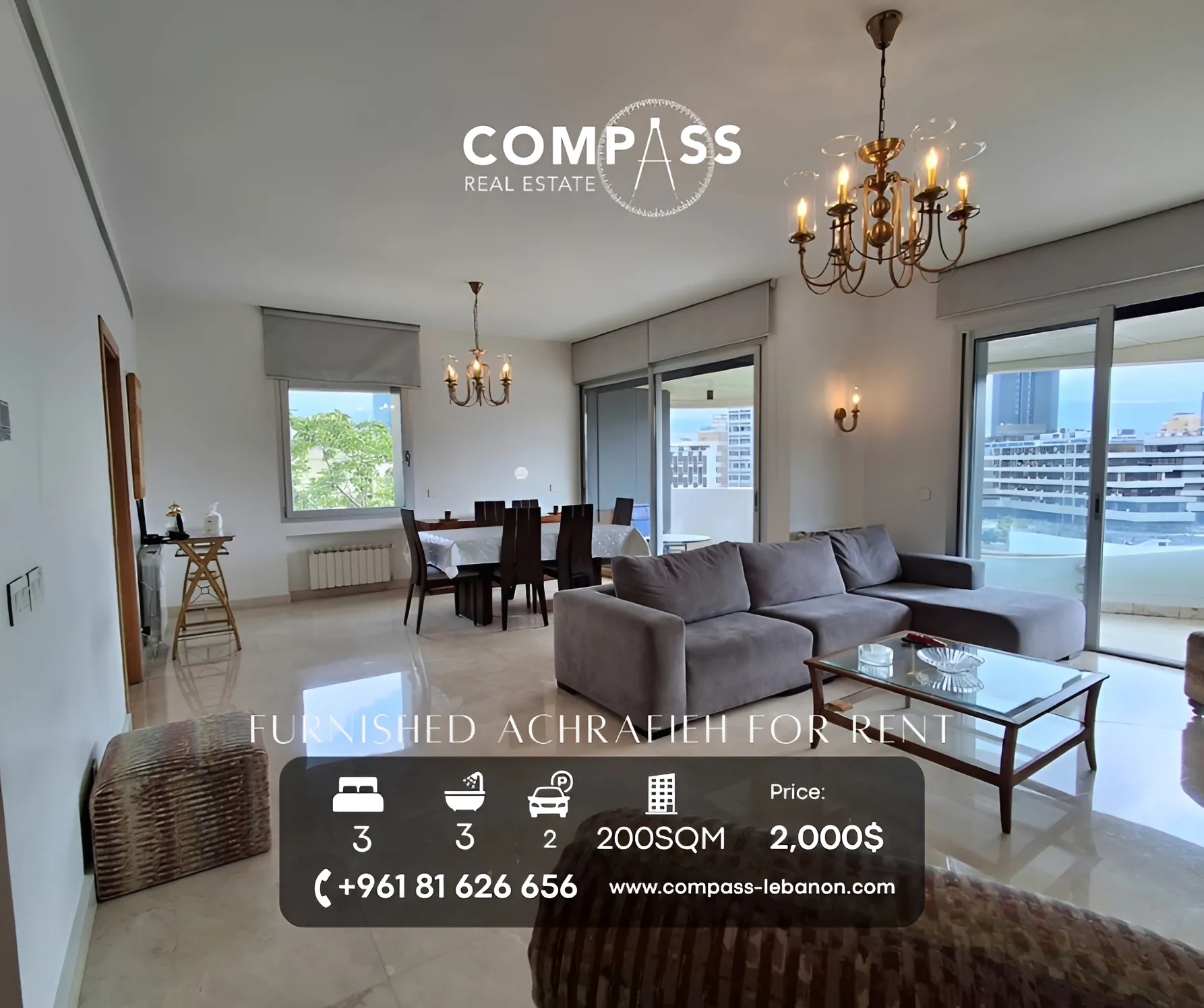 Apartment for rent in Achrafieh