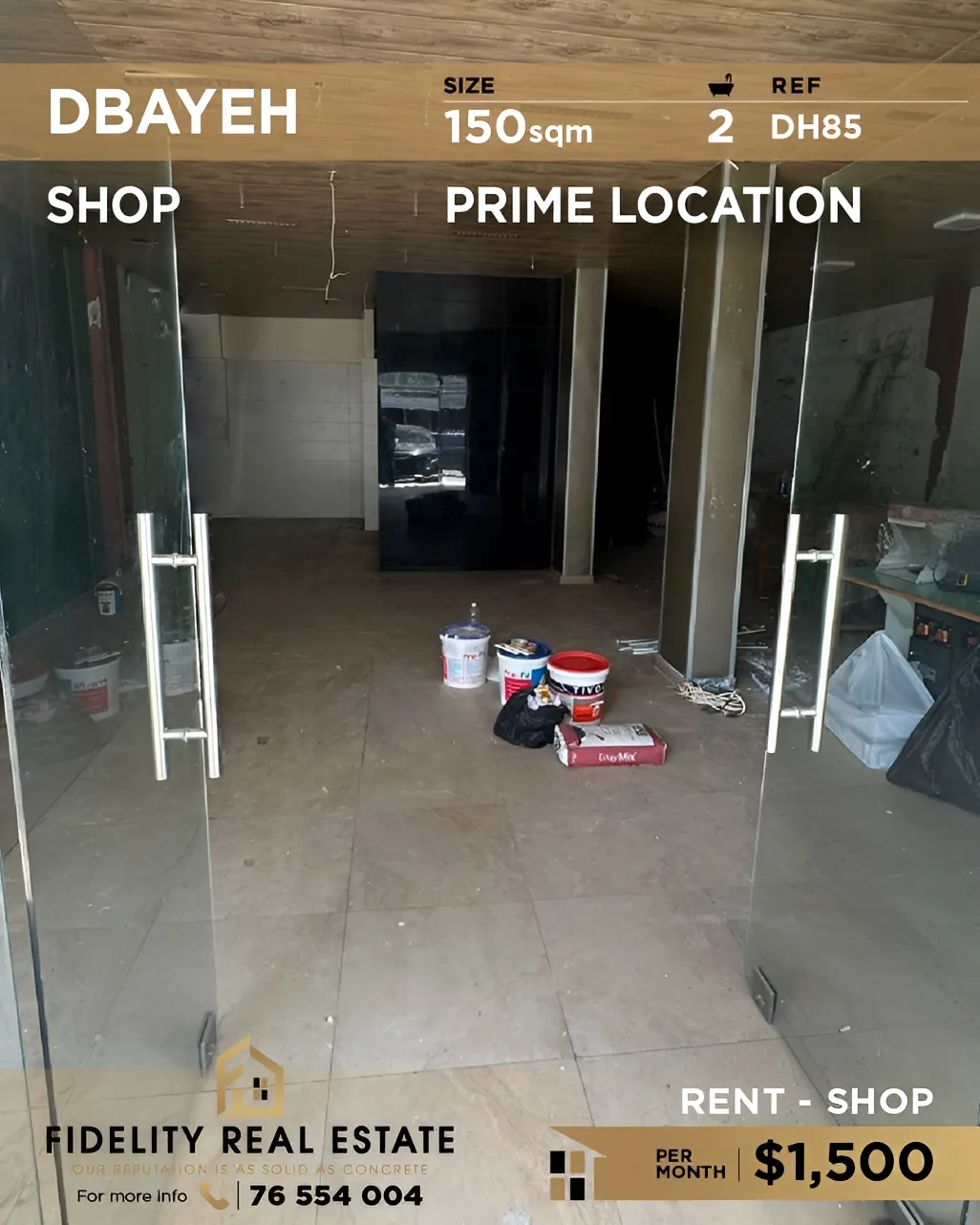 Shop for rent in Dbayeh, Lebanon