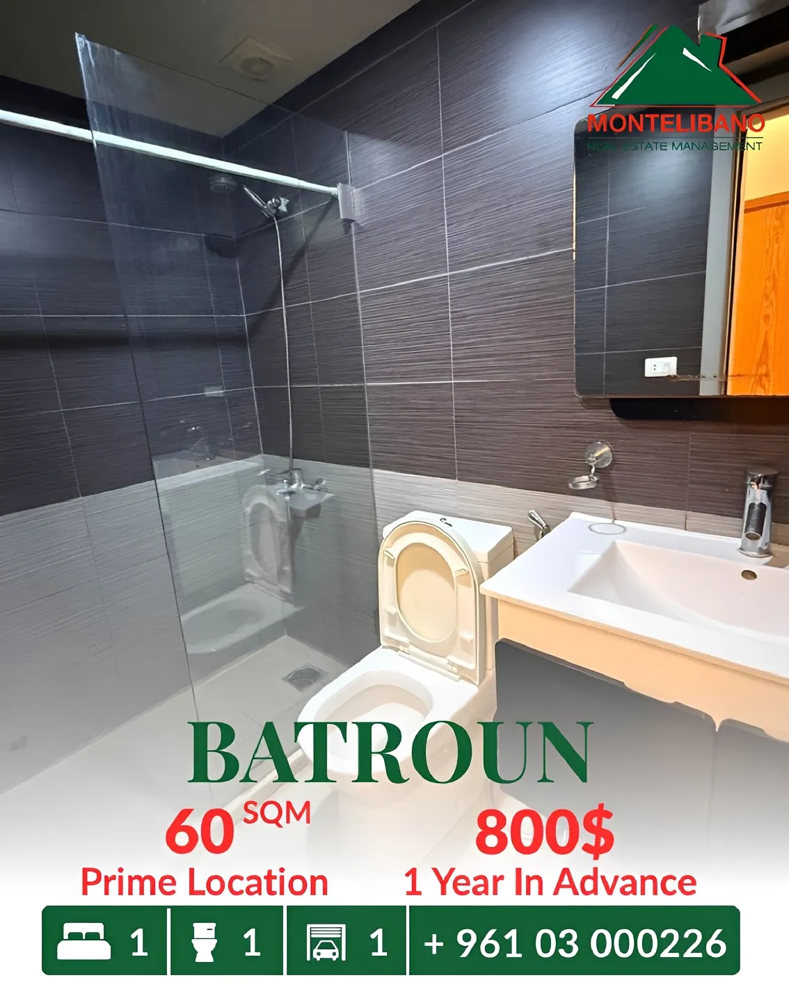 Apartment for rent in Batroun, Lebanon