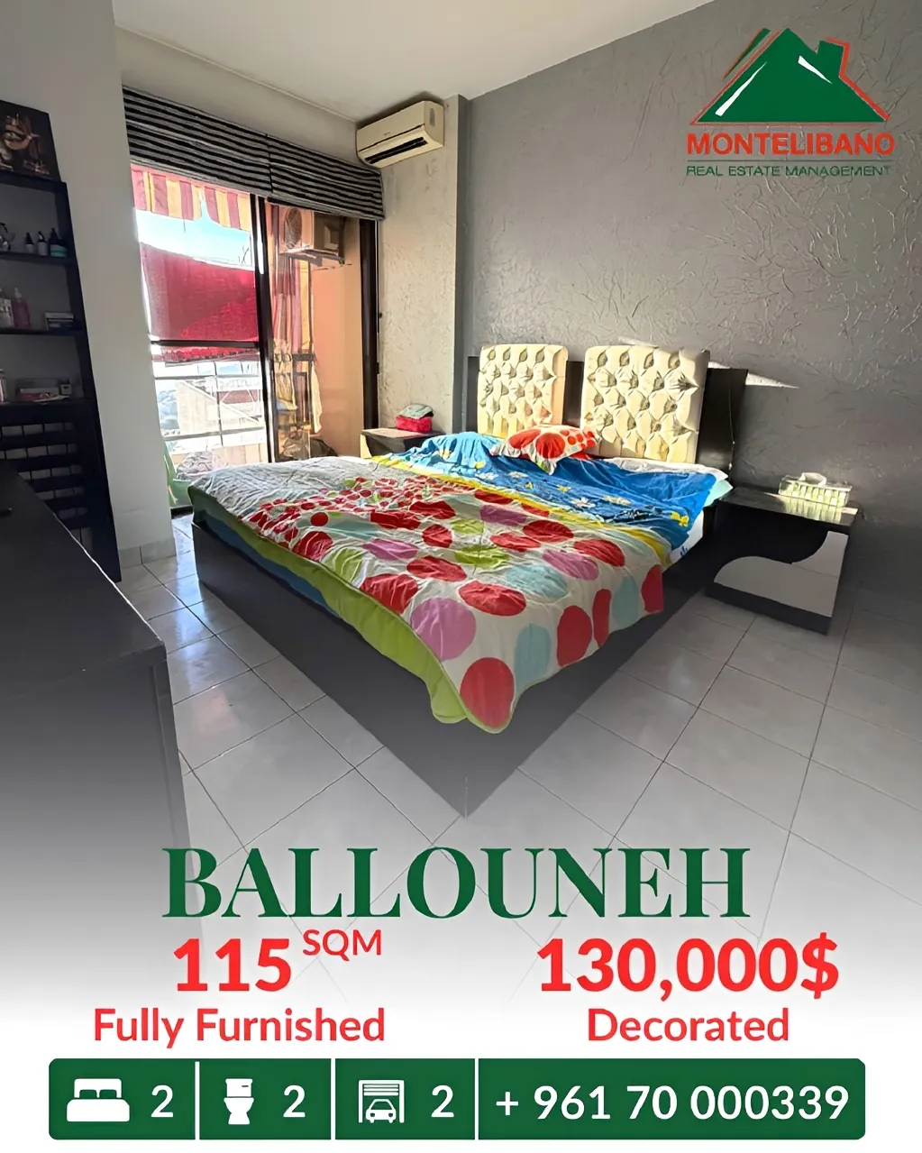 Apartment for sale in Ballouneh