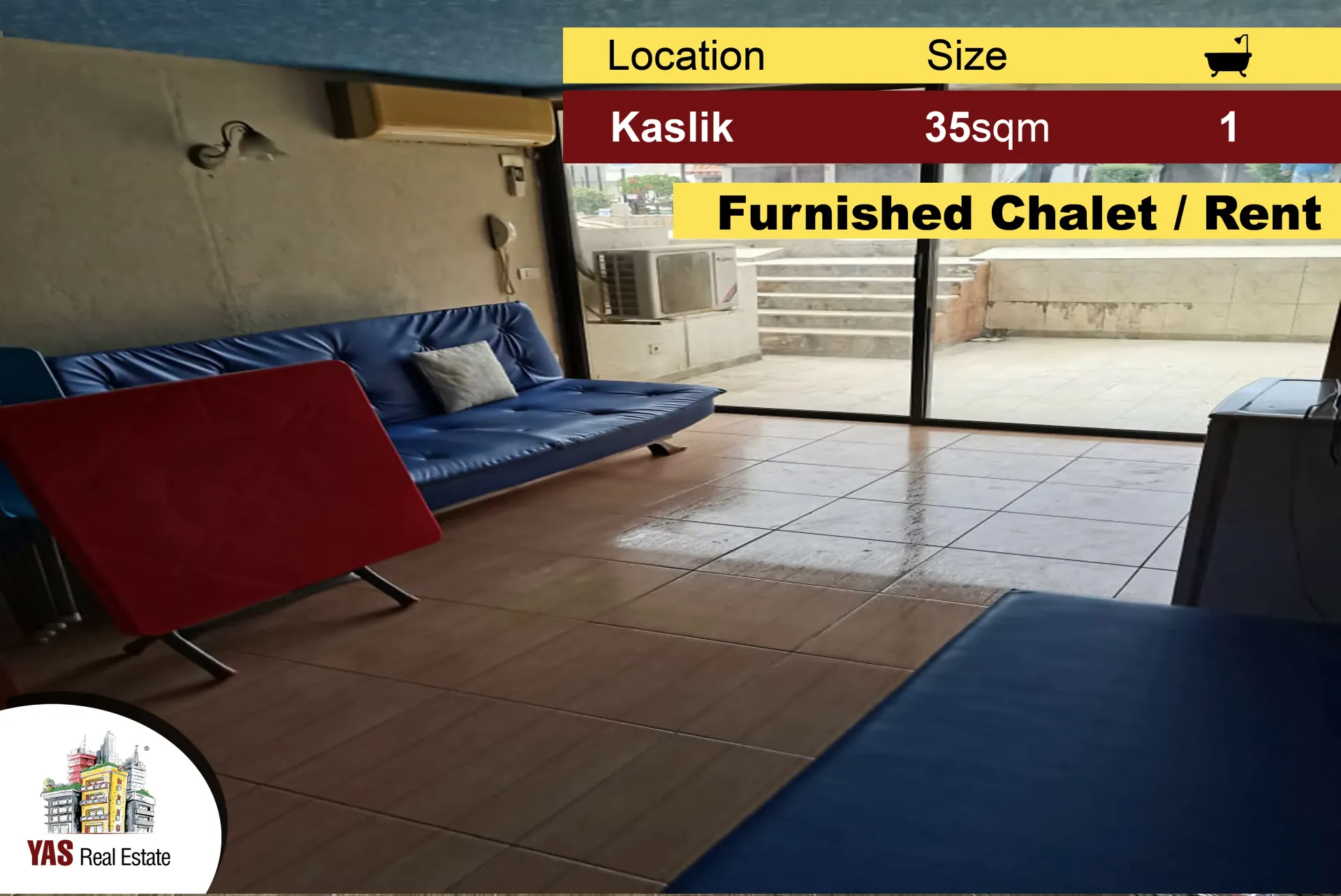 Apartment for Rent in Kaslik - 1 bath