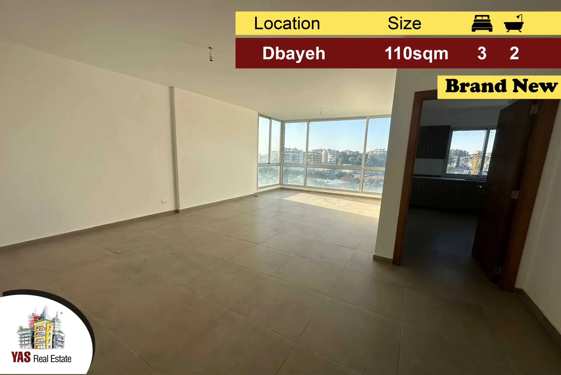 Apartment for Sale in Dbayeh - 3 bed, 2 bath
