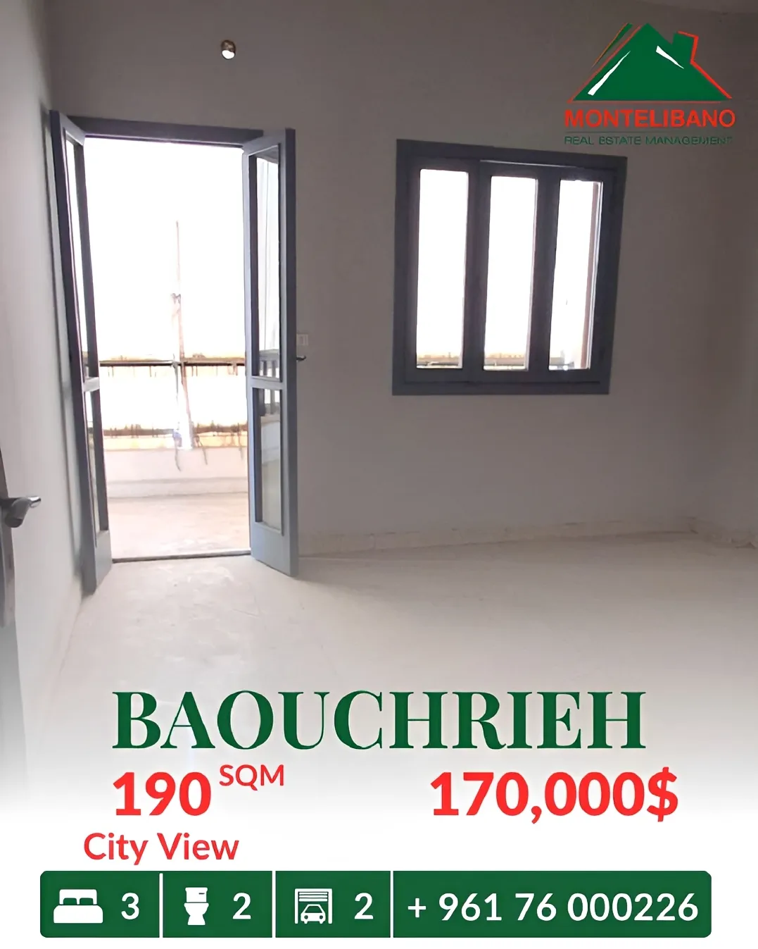 Apartment for sale in Baouchriyeh, Lebanon