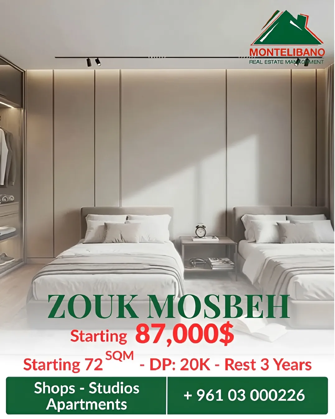 Apartment for sale in Zouk Mosbeh, Lebanon