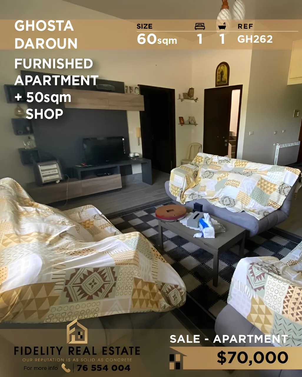 Apartment for Sale in Ghosta, Lebanon - 1 bed, 1 bath