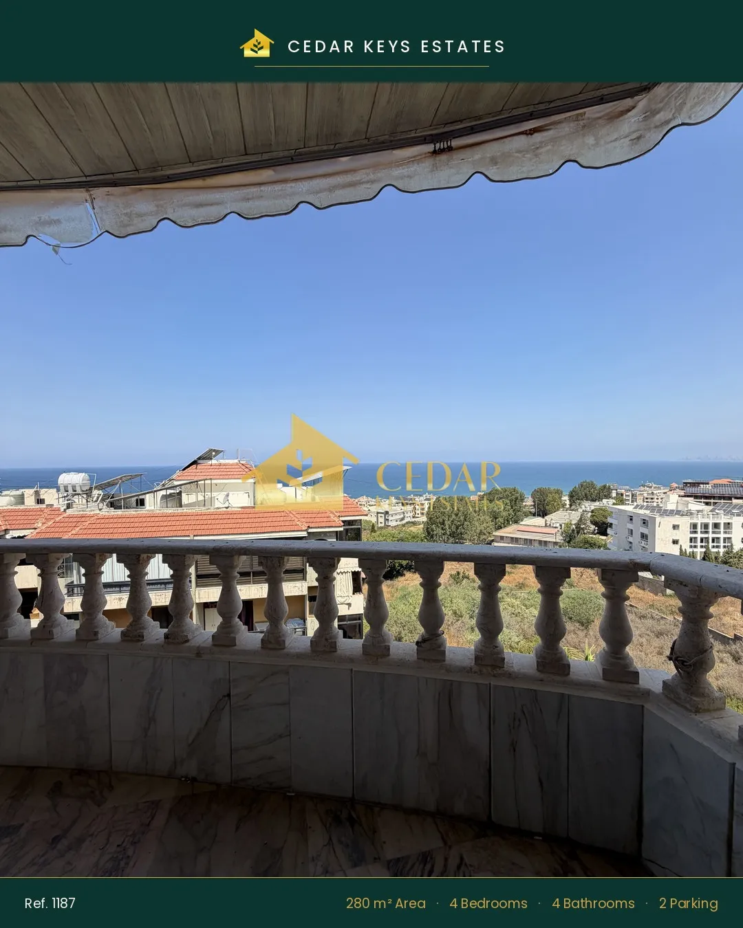 Apartment for sale in Dawhet el Hoss, Aley, Lebanon - 4 bed, 4 bath