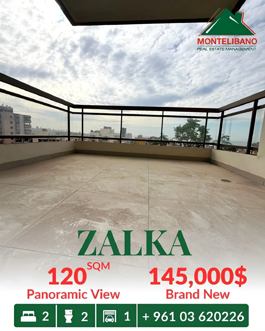 Apartment for sale in Zalqa, Lebanon - 2 bed, 2 bath
