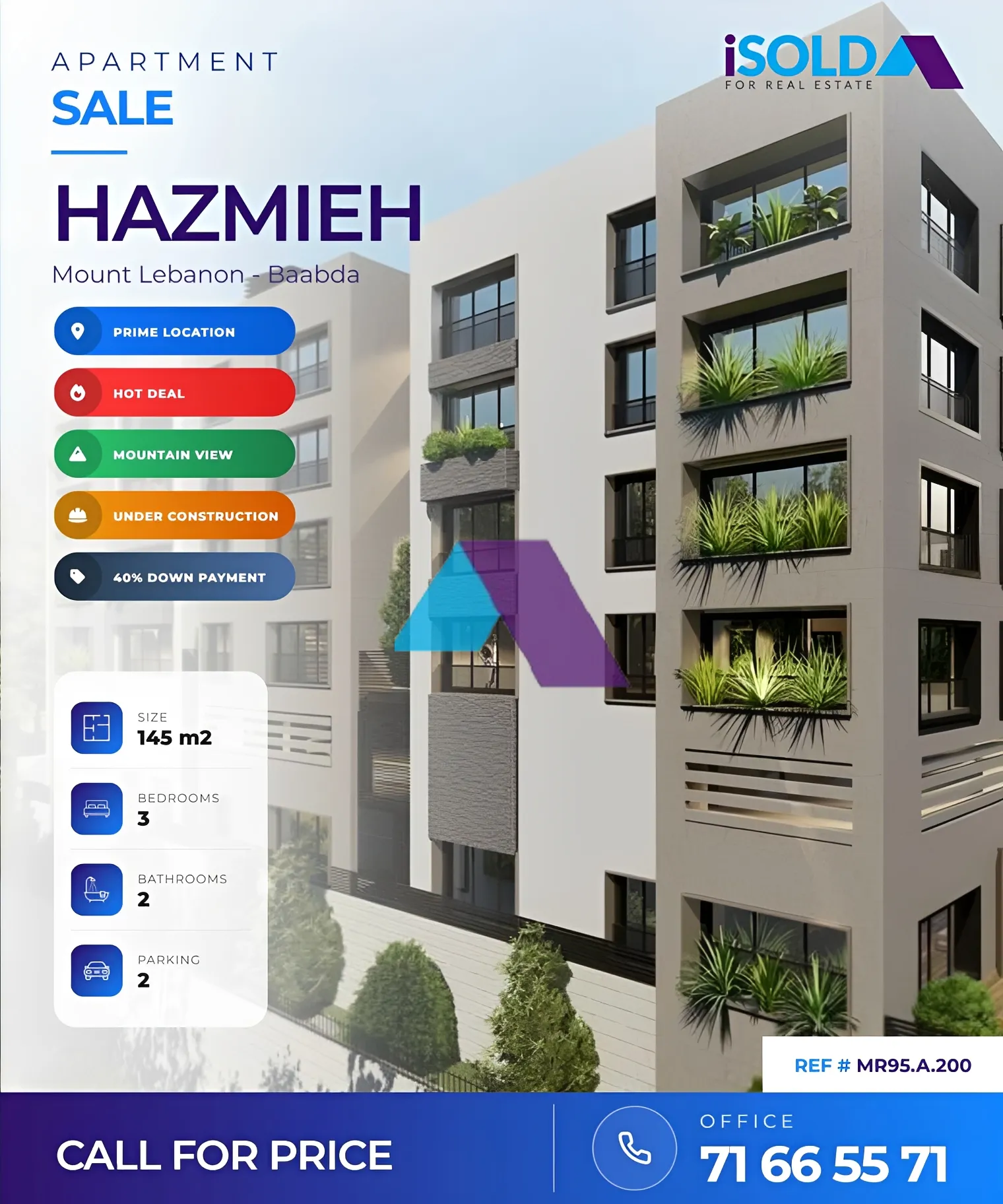 Apartment for sale in Hazmieh