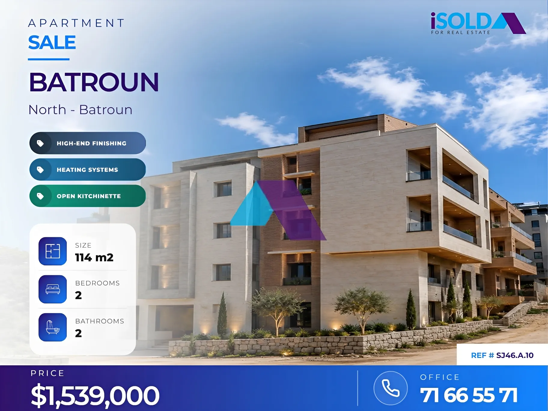 Apartment for sale in Batroun, Lebanon - 2 bed, 2 bath