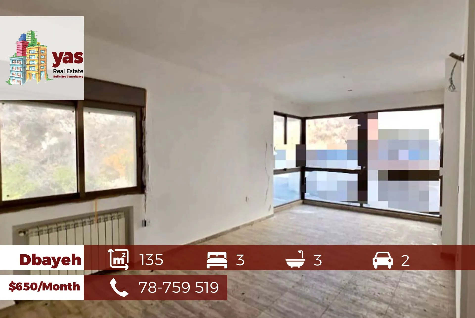 Apartment for Rent in Dbayeh