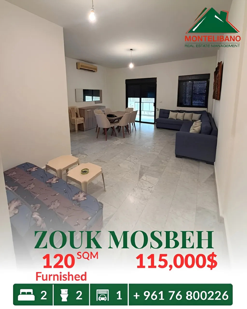 Apartment for sale in Zouk Mosbeh