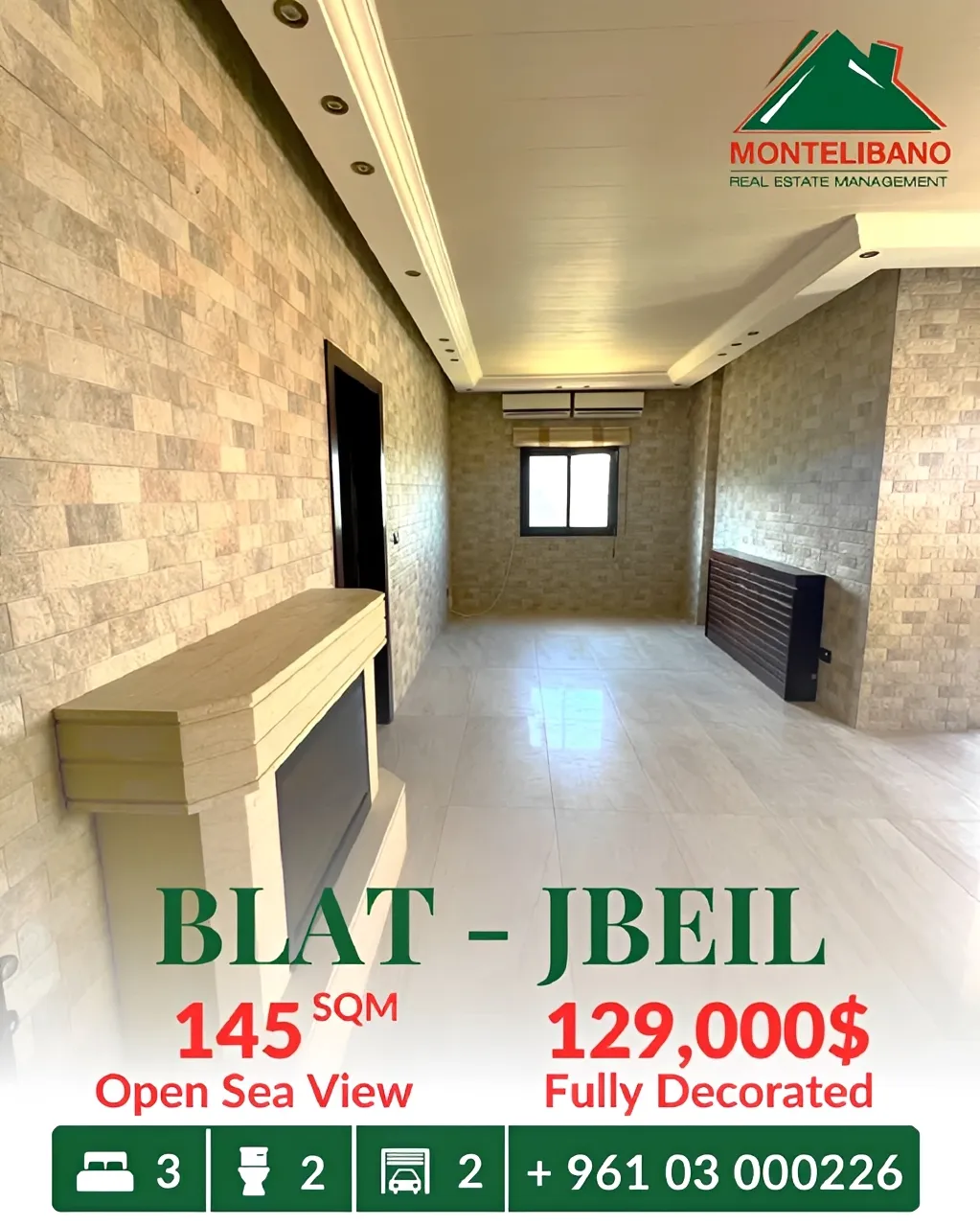 Apartment for sale in Blat, Lebanon