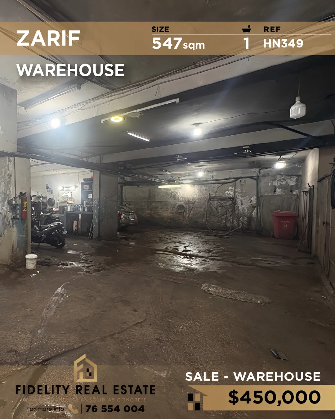 Warehouse for sale in Zarif, Bayrut, Lebanon