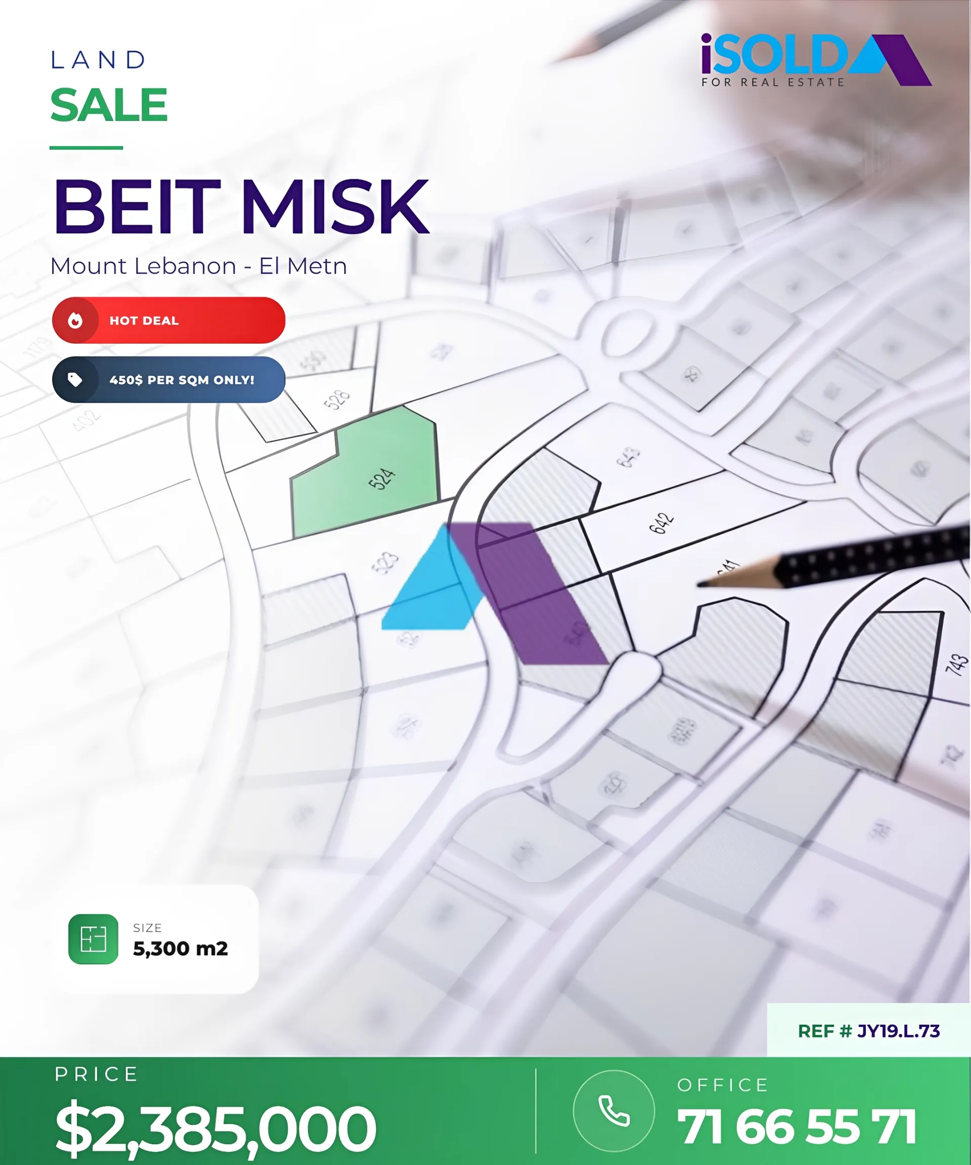 Land for sale in Beit Misk، Lebanon