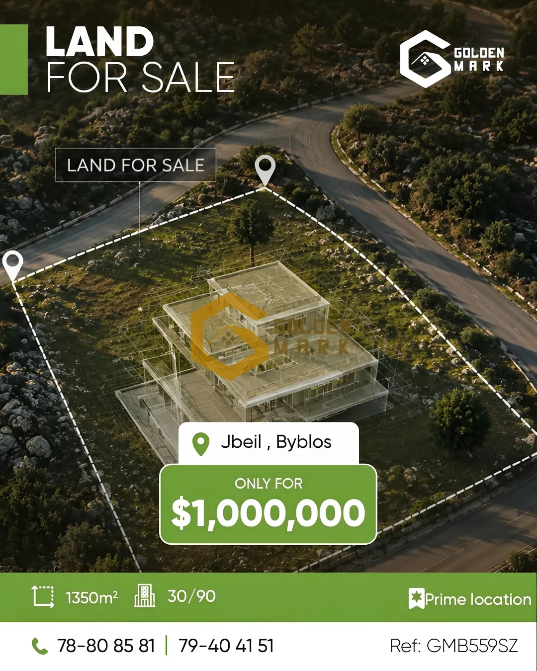Land for Sale in Byblos