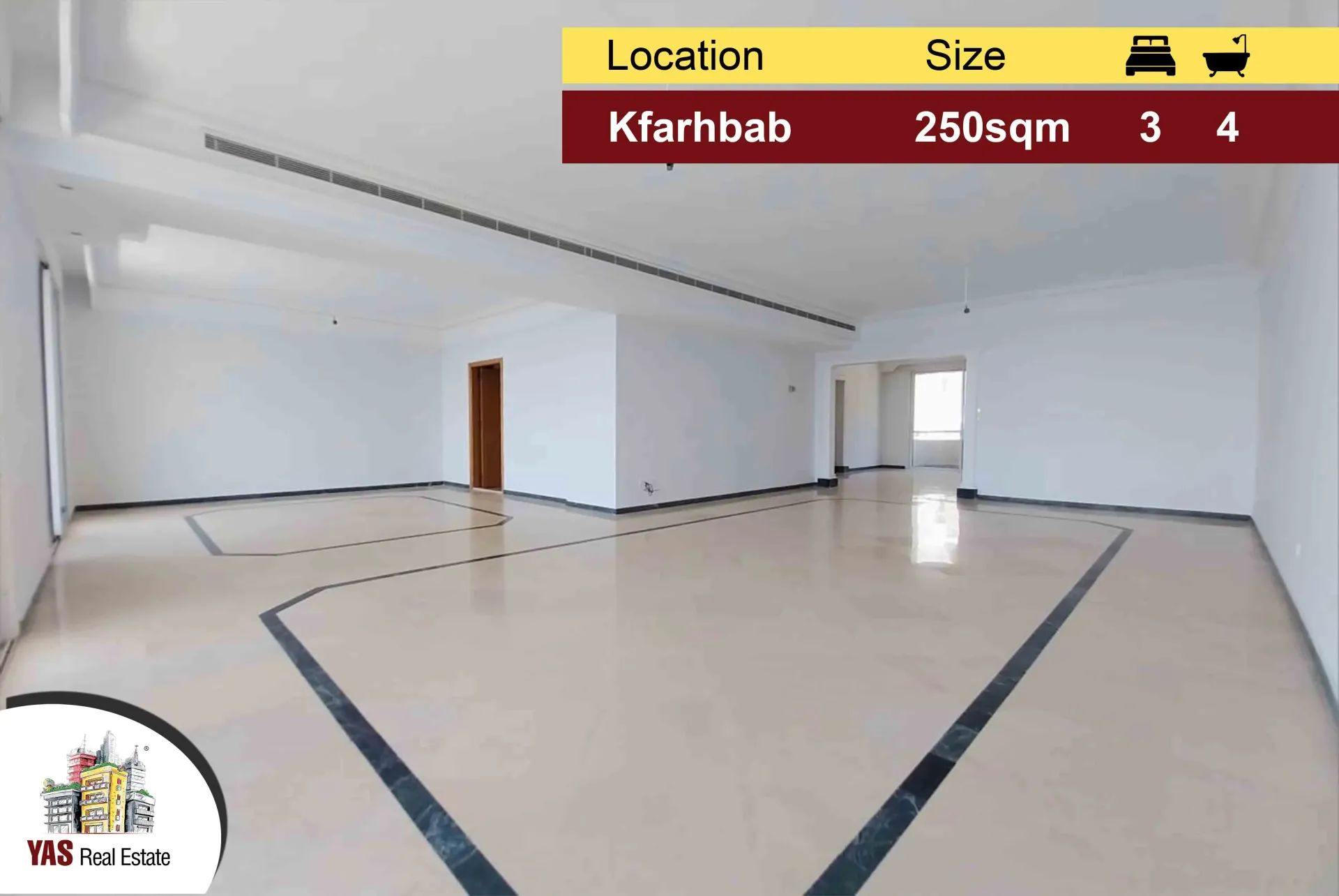 Apartment for Sale in Kfar Hbab - 3 bed, 4 bath