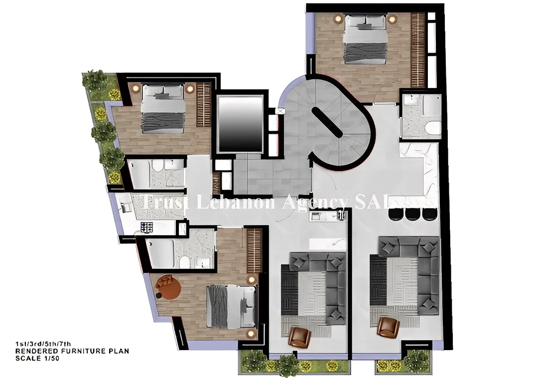Apartment for Sale in Ashrafieh Beirut Lebanon - 1 bed, 1 bath