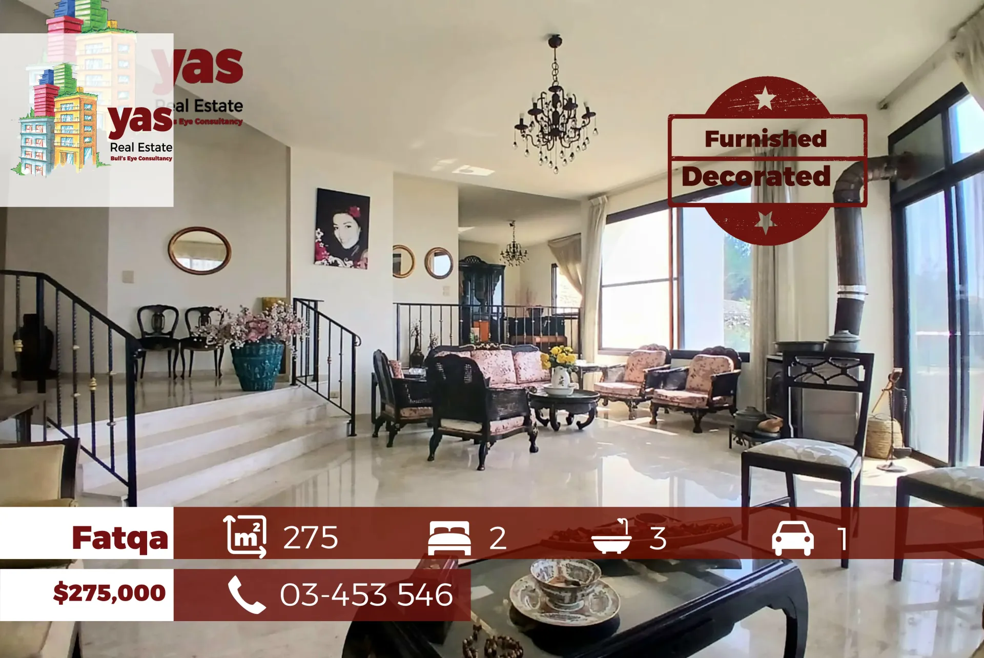 Apartment for Sale in Fatqa - 2 bed, 3 bath