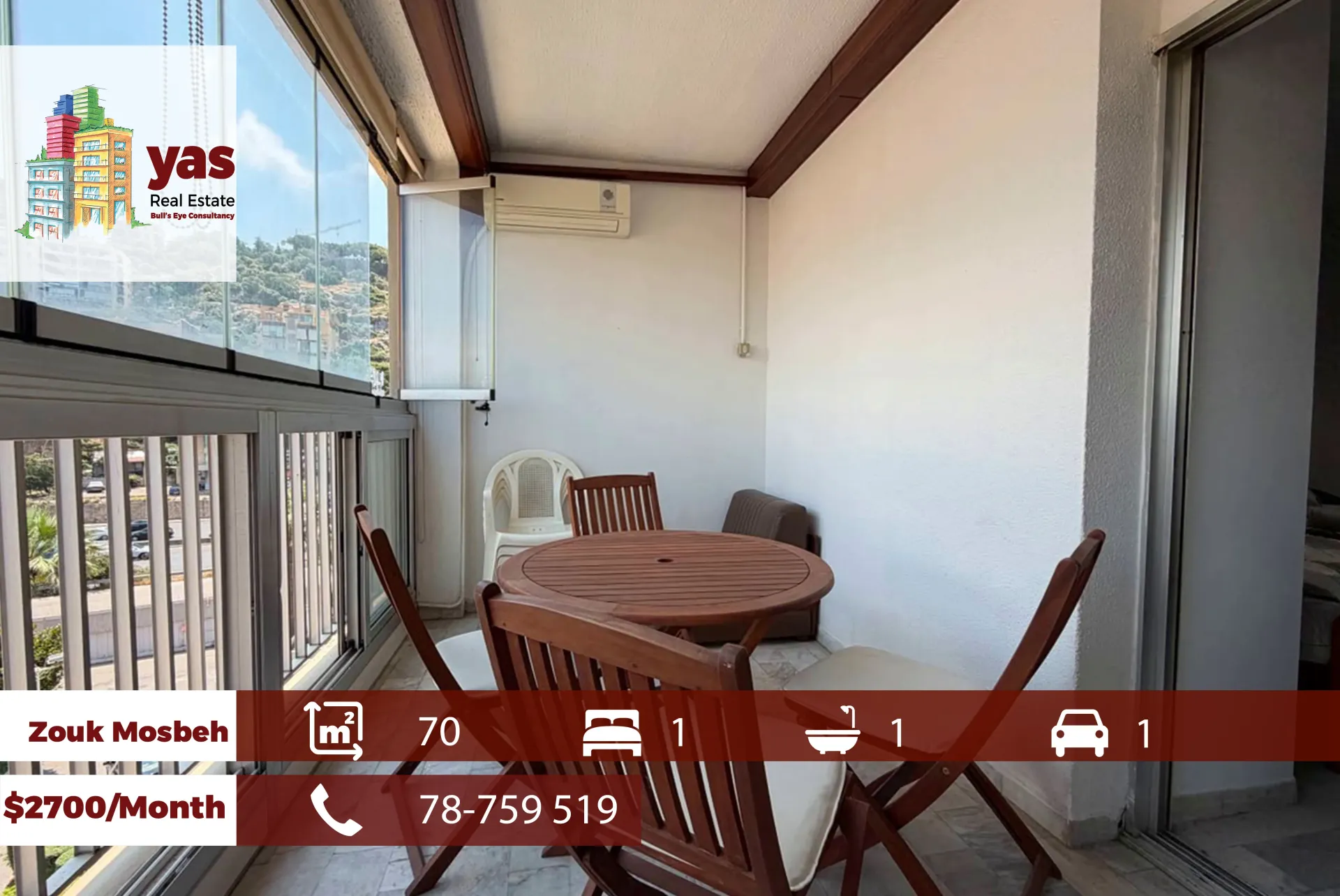 Chalet for Rent in Zouk Mosbeh - 1 bed, 1 bath