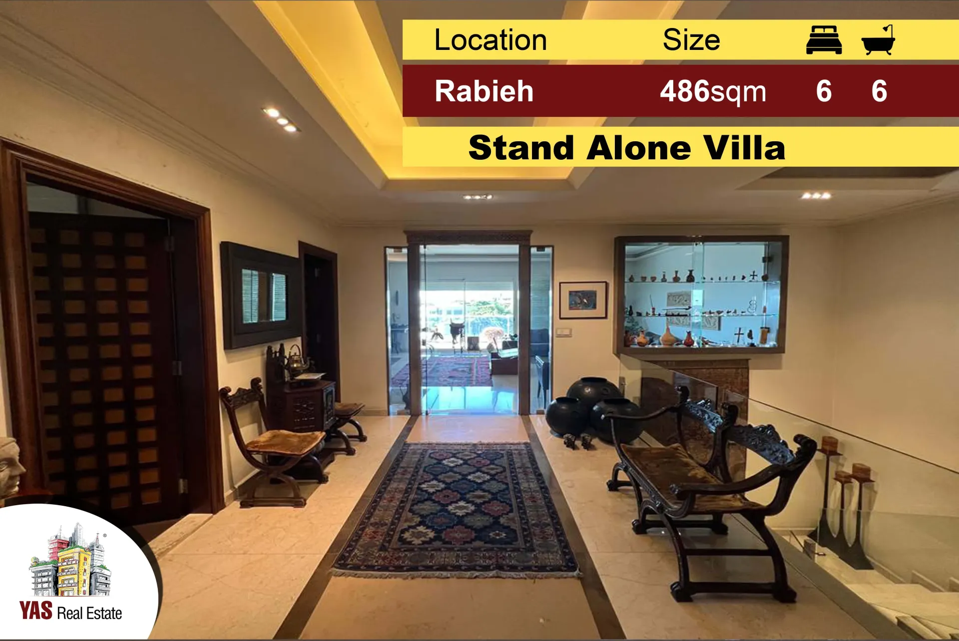 Villa for Sale in Rabieh - 6 bed, 6 bath
