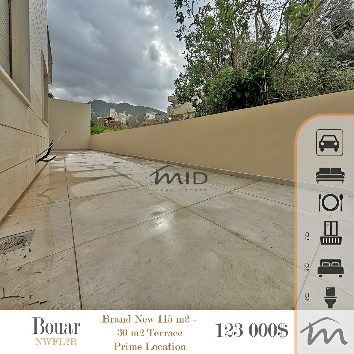 Residential in Bouar, lebanon - 2 bed, 2.0 bath
