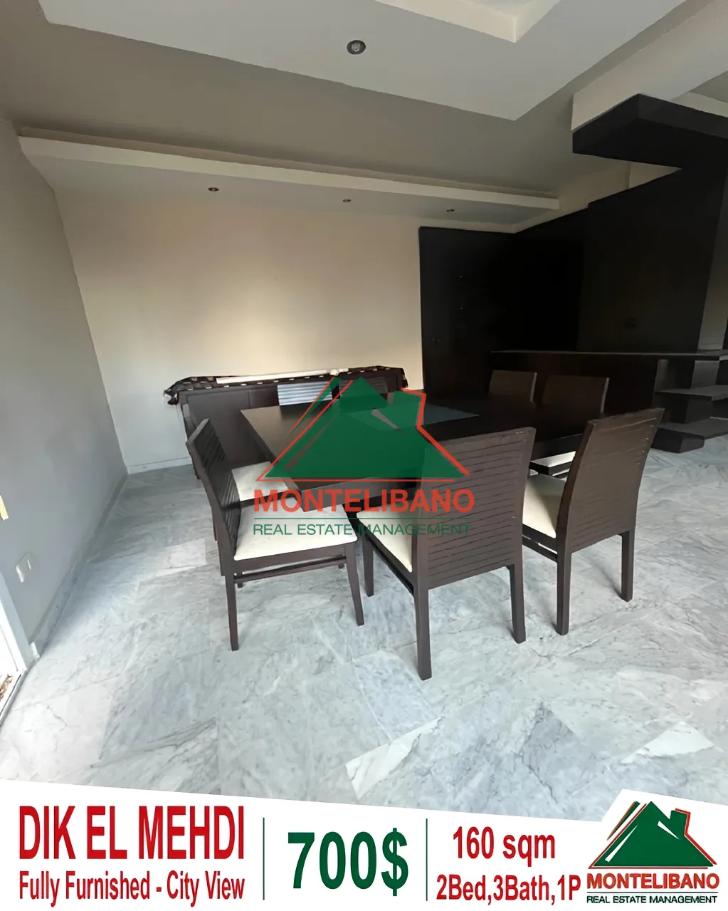 Apartment for rent in Dik El Mehdi, Lebanon - 2 bed, 3 bath