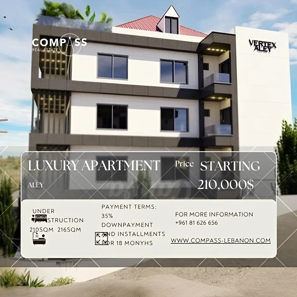 Apartment for sale in Aley