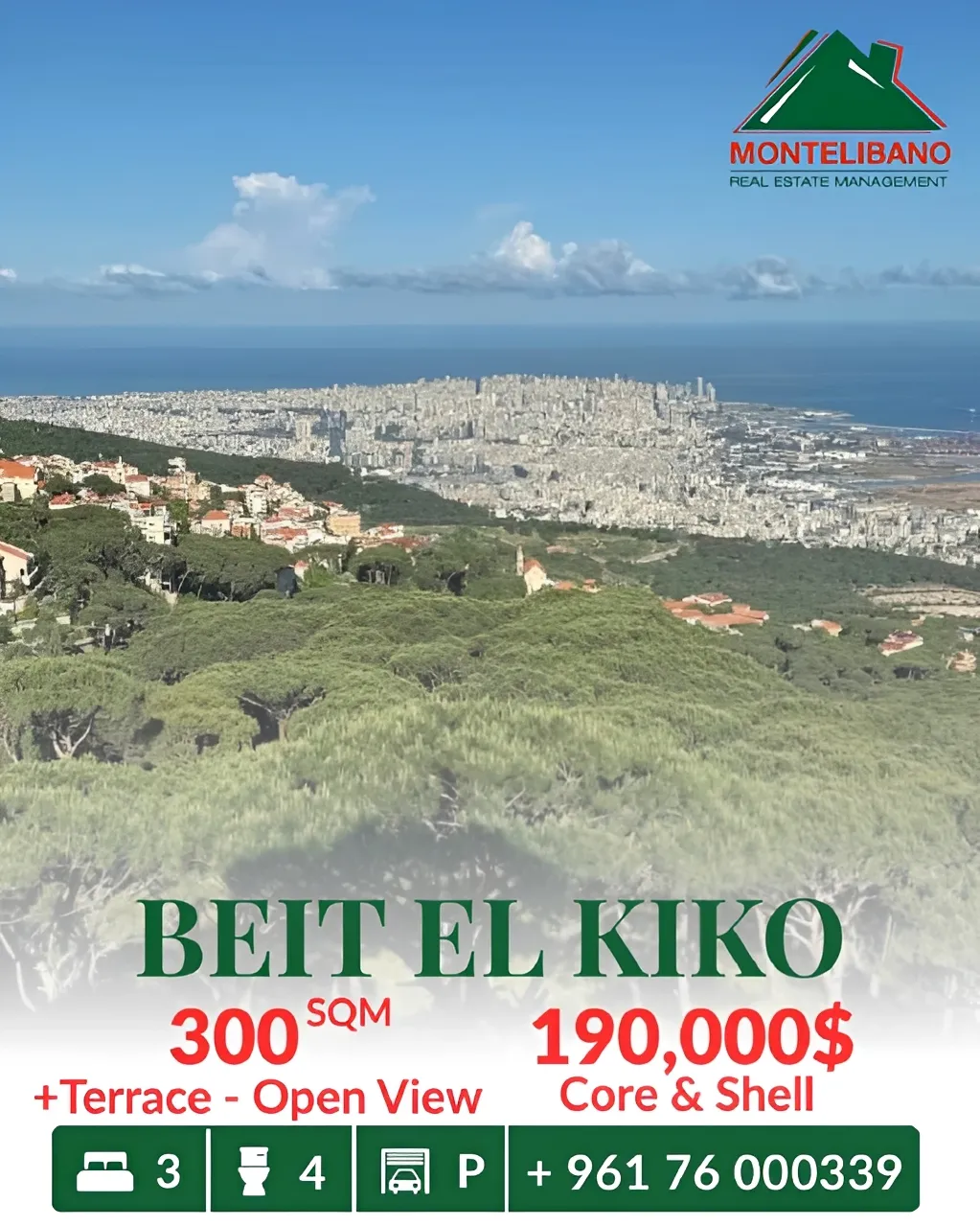 Apartment for sale in Beit El Kiko, Lebanon - 3 bed, 4 bath