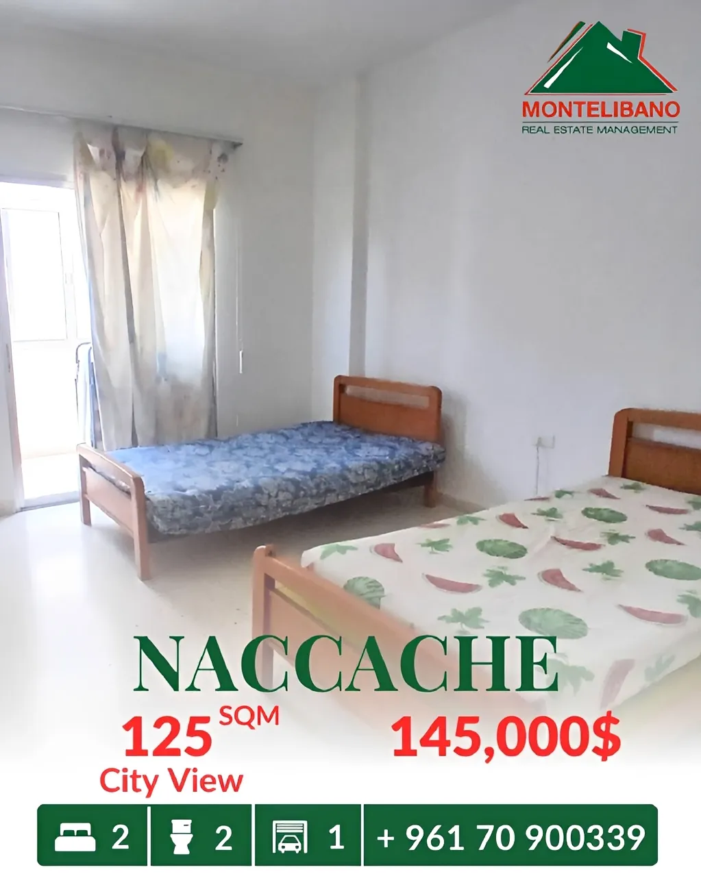 Apartment for sale in Naqqache, Lebanon