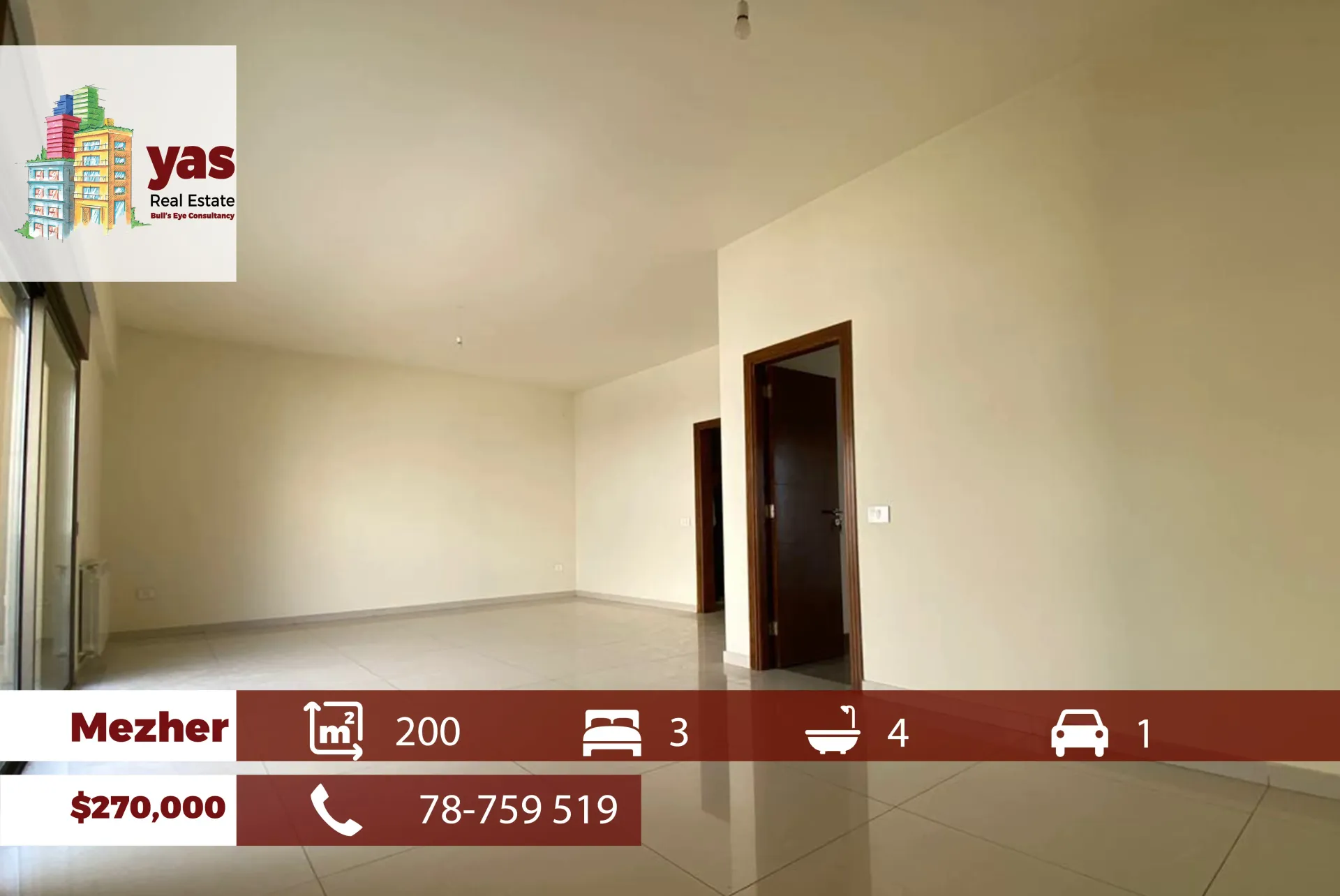 Apartment for Sale in Mezher - 3 bed, 4 bath