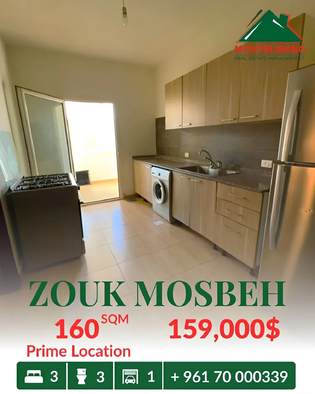 Apartment for sale in Zouk Mosbeh, Lebanon
