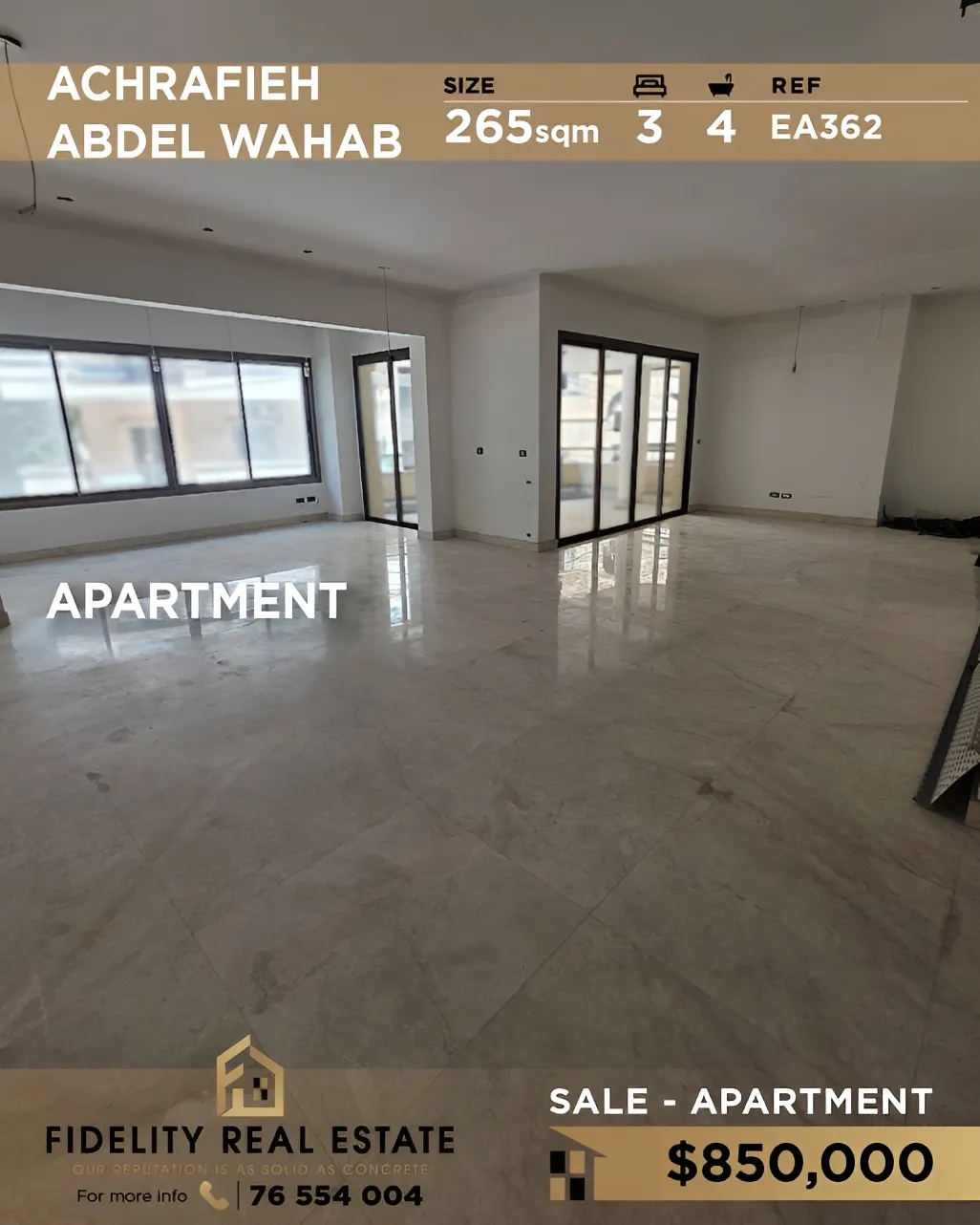 Apartment for sale in Achrafieh, Beirut, Lebanon