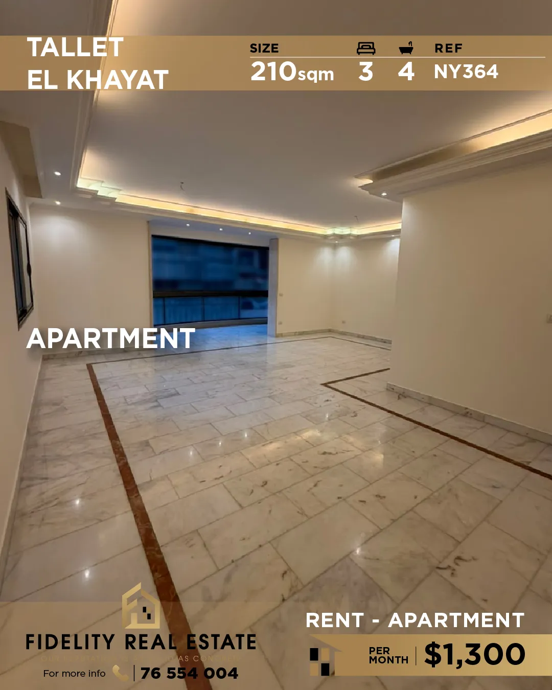 Apartment for rent in Tallet Khayat, Beirut, Lebanon