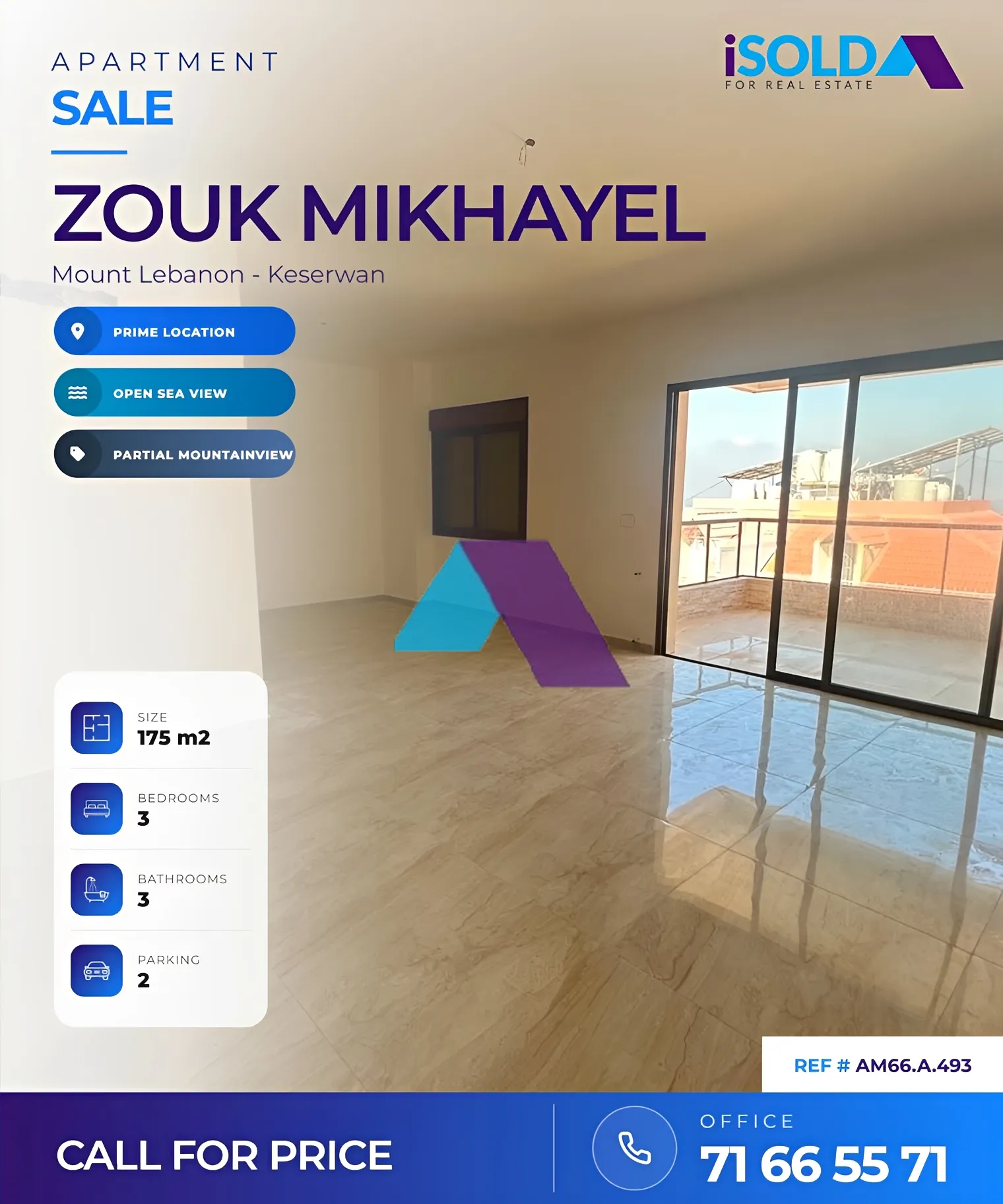Apartment for sale in Zouk Mikael