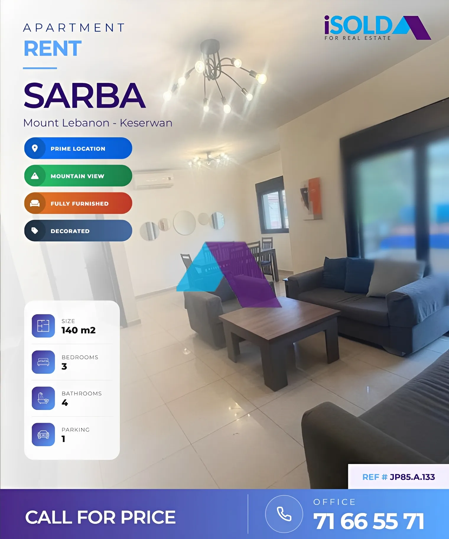Apartment for rent in Sarba