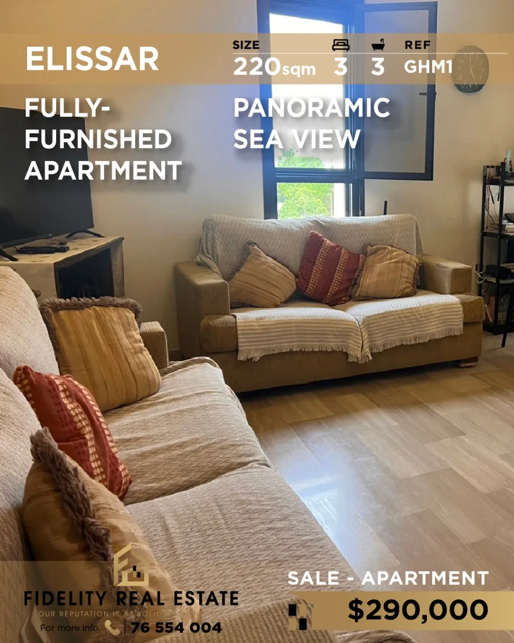 Apartment for sale in Elissar, Lebanon