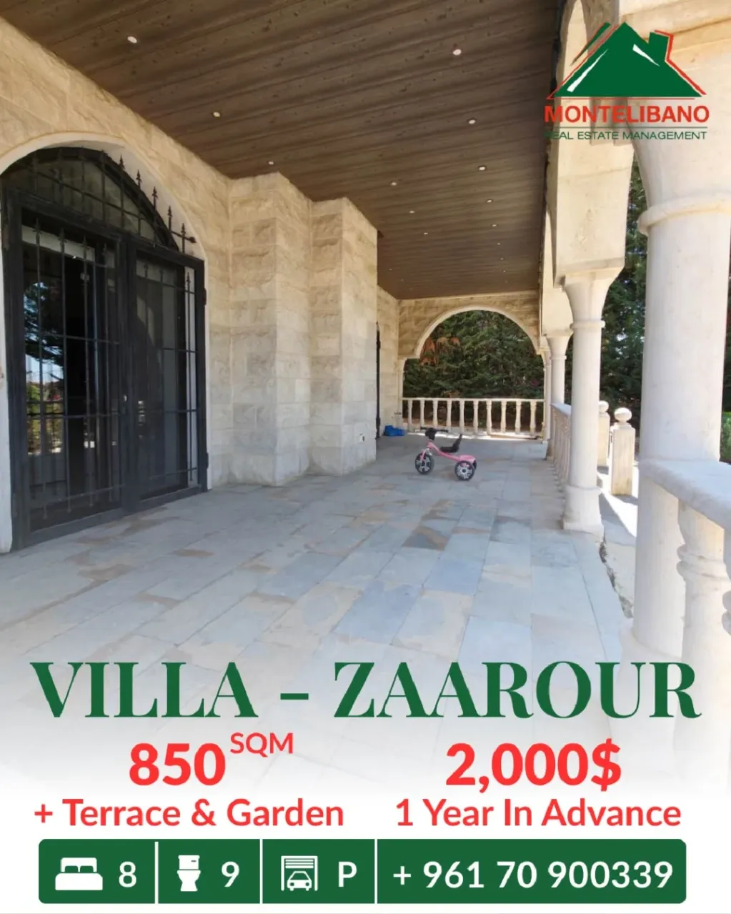 Villa for rent in Zaarour, Lebanon, Lebanon