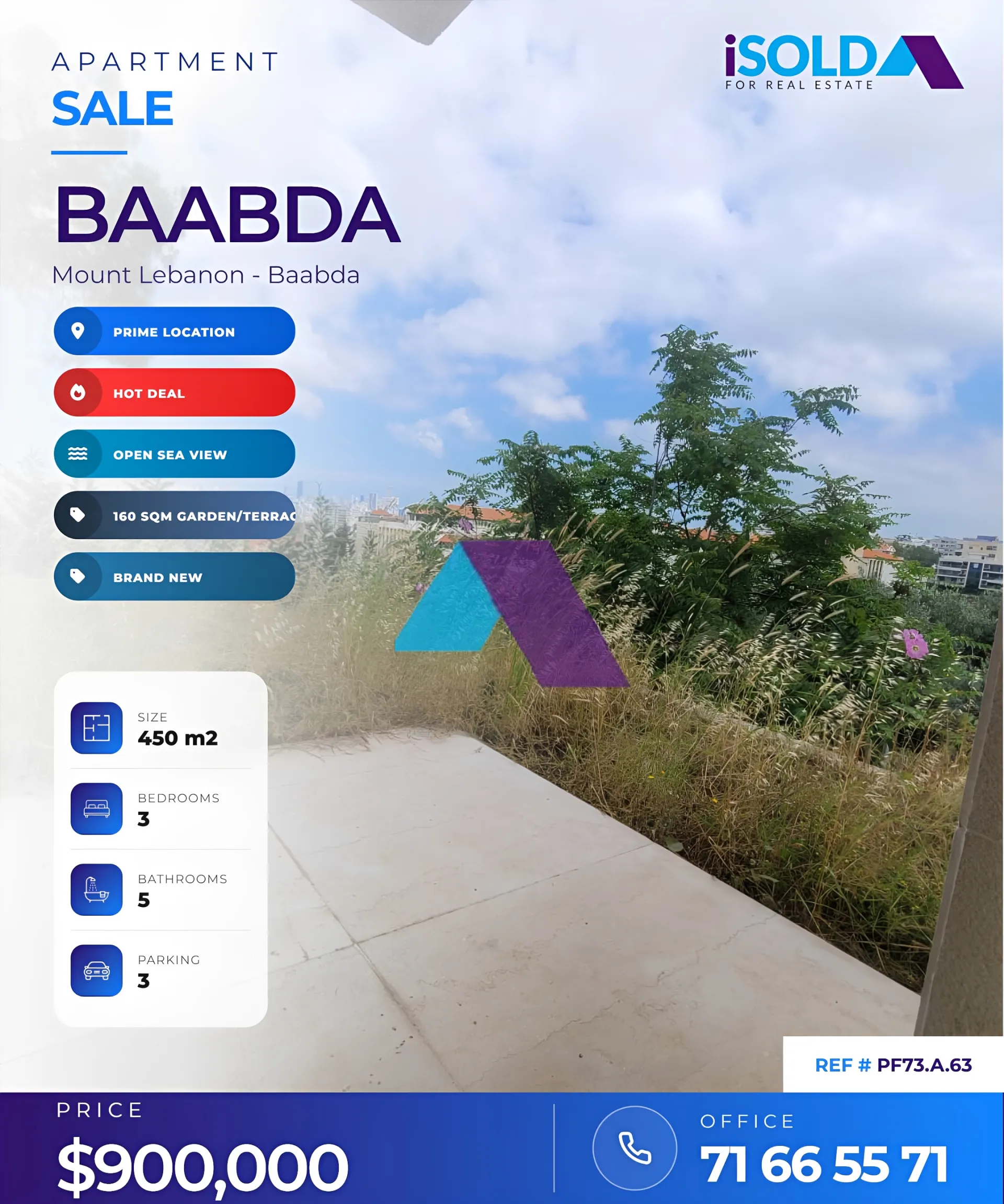 Apartment for sale in Baabda, Lebanon
