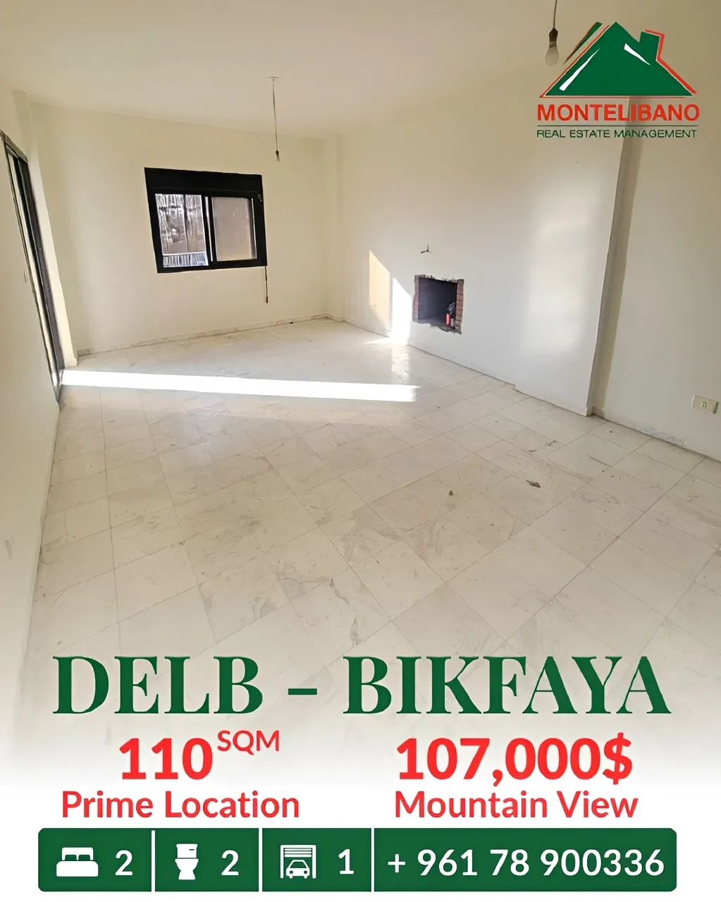 Apartment for sale in Delb, Lebanon - 2 bed, 2 bath