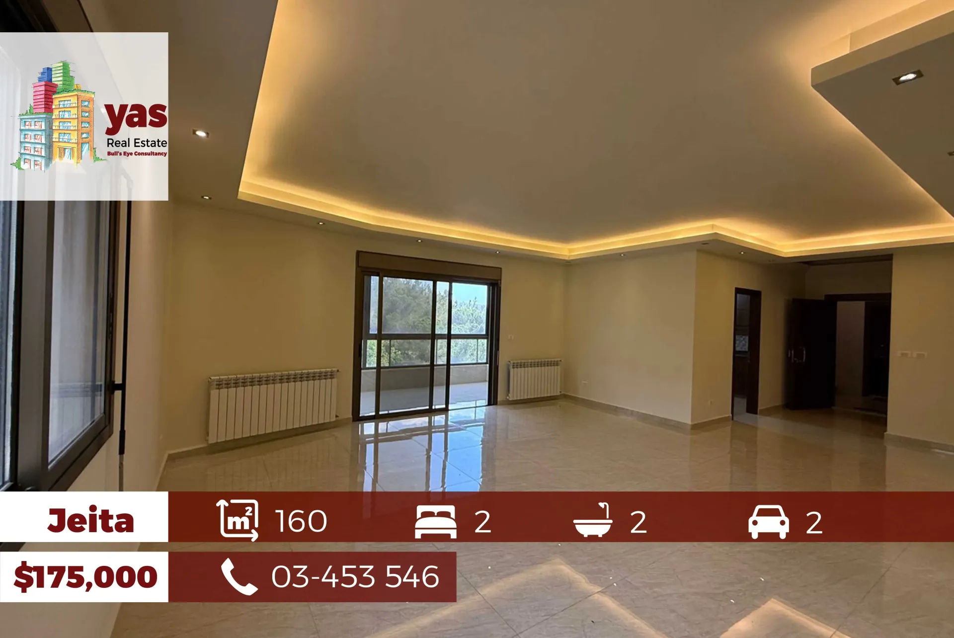 Apartment for Sale in Jeita - 2 bed, 2 bath
