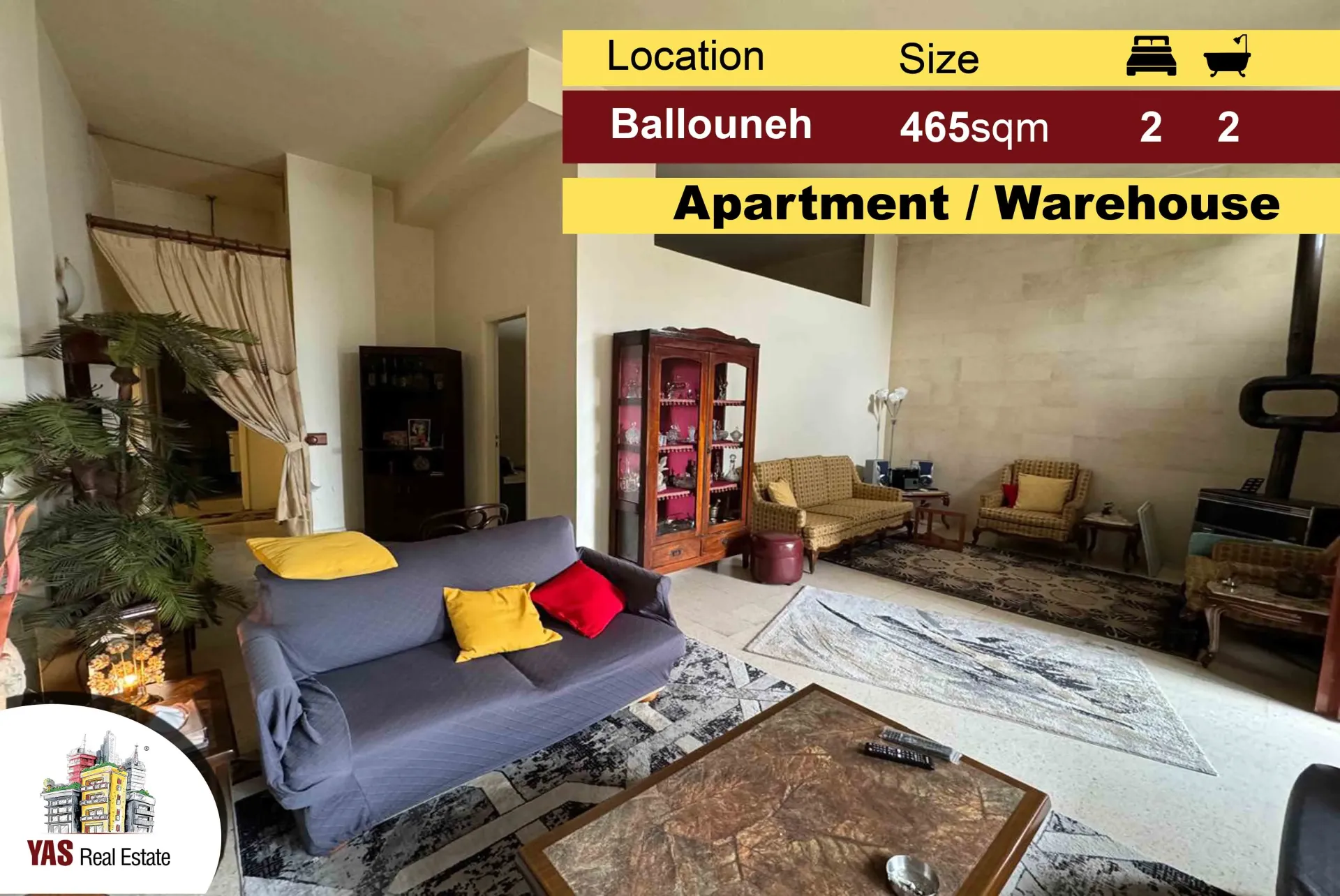 Apartment for Sale in Ballouneh - 2 bed, 2 bath