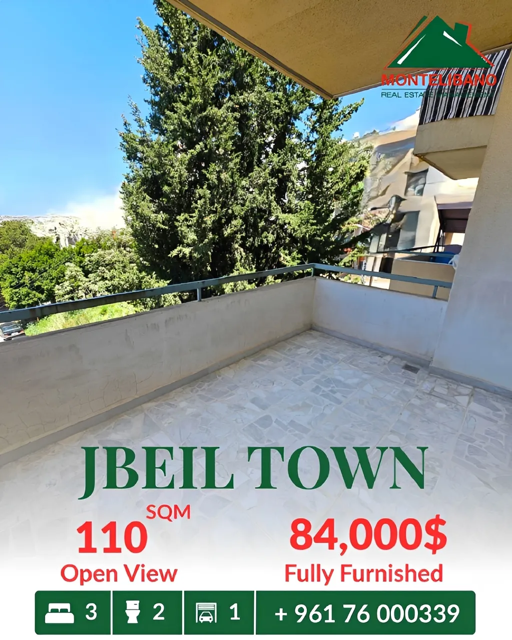 Apartment for sale in Jbeil, Lebanon - 3 bed, 2 bath