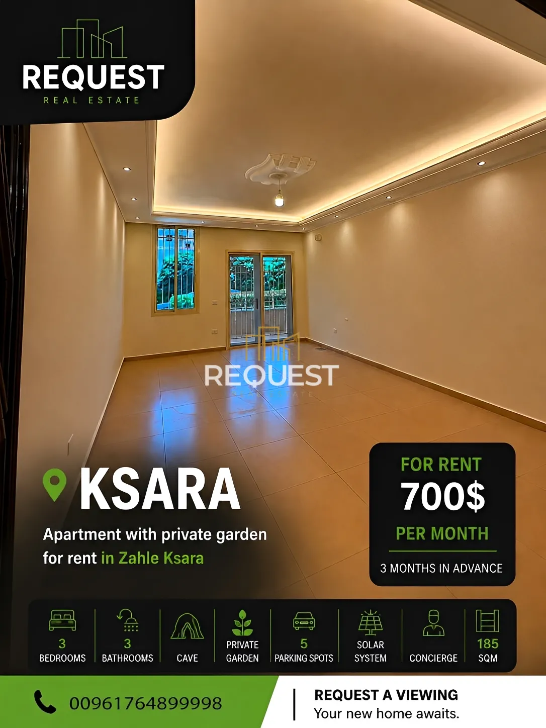 Apartment for rent in Ksara, lebanon