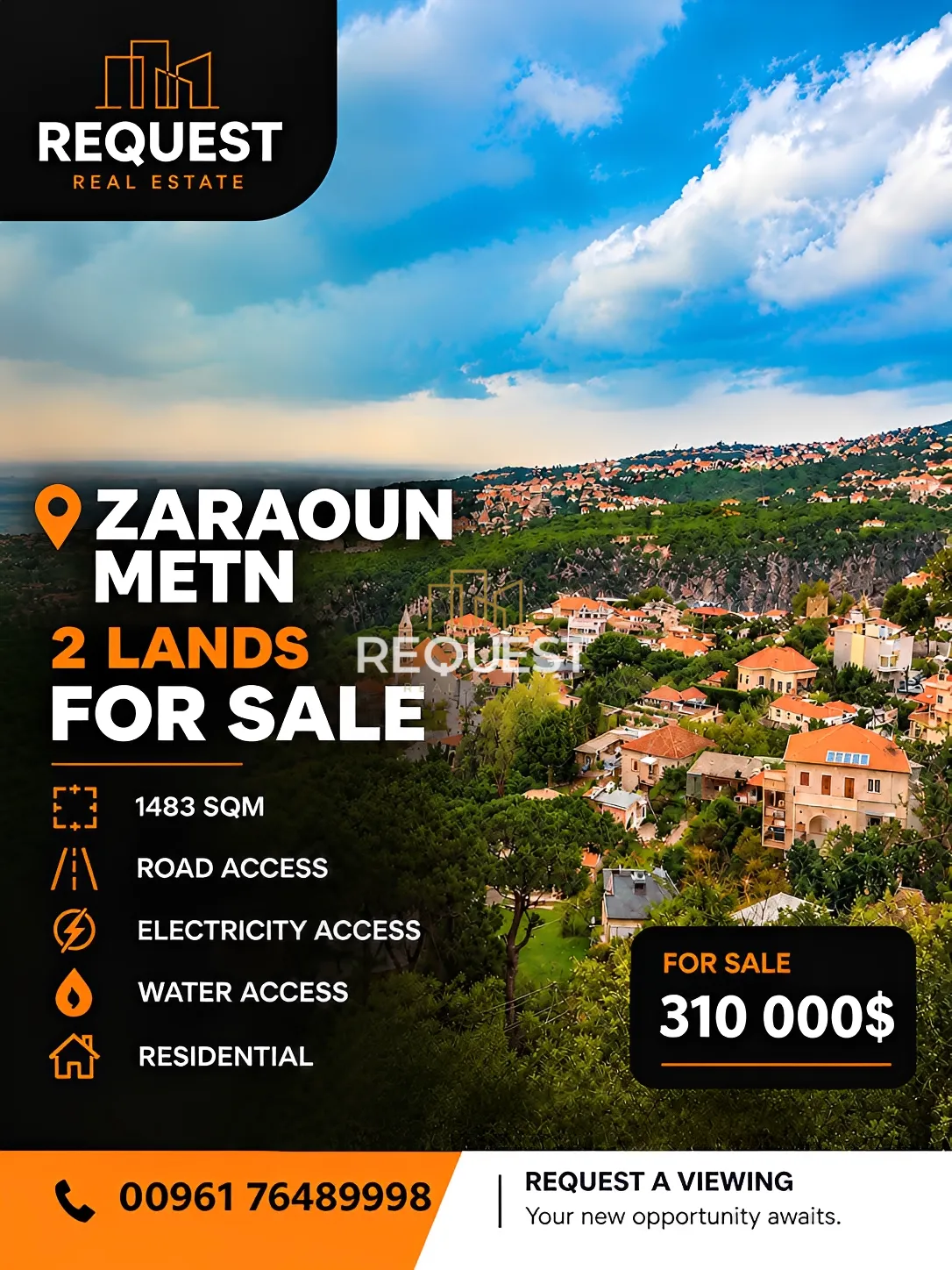 Residential Land for sale in Zaraoun