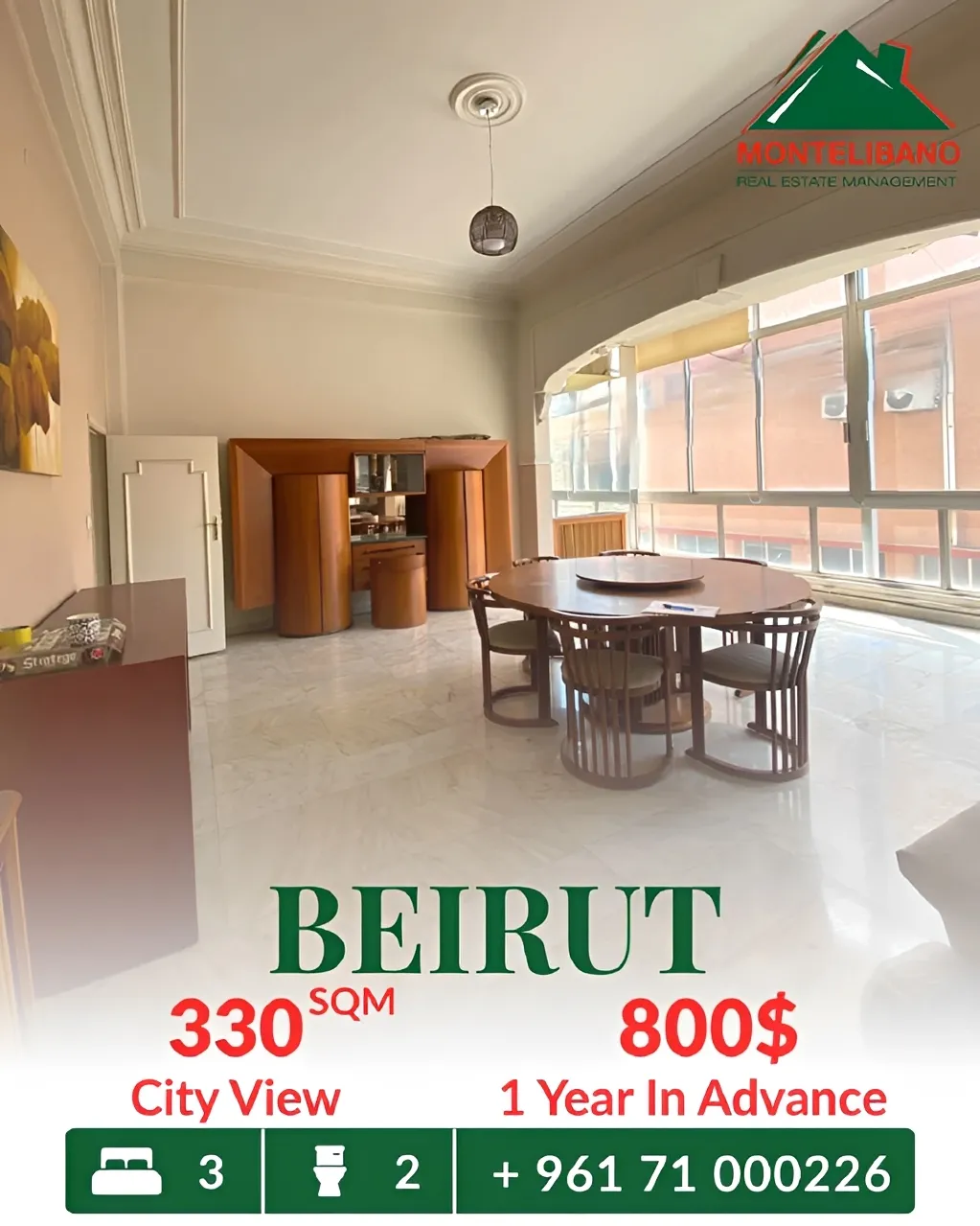 Apartment for rent in Beirut, Lebanon