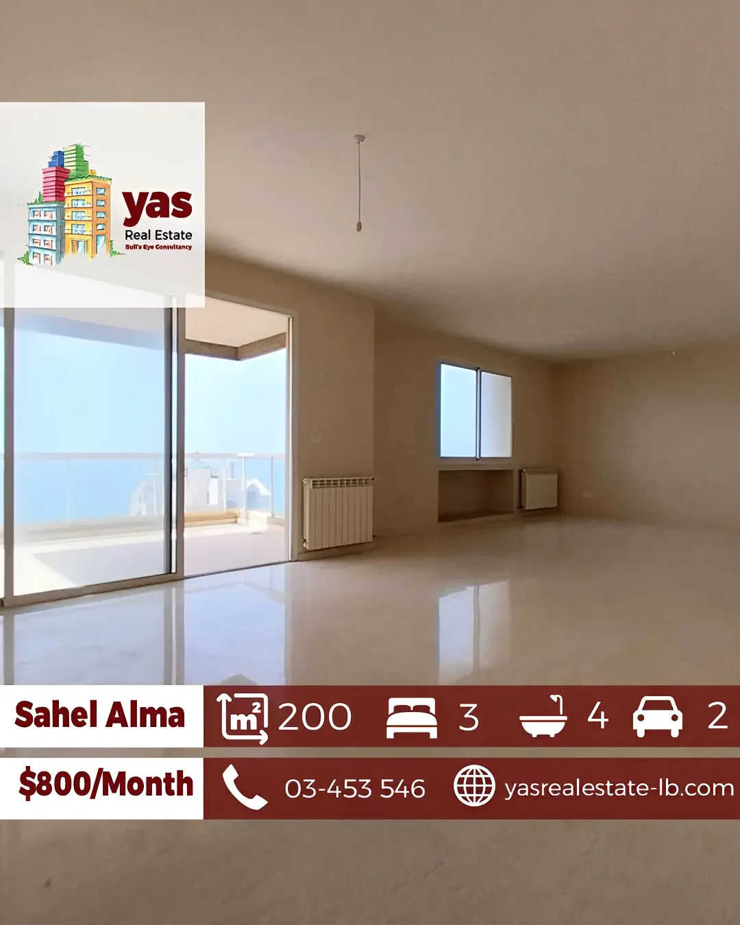 Apartment for Rent in Sahel Alma - 3 bed, 4 bath